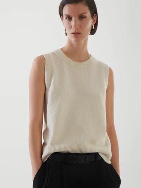 cos bouclé knit vest
